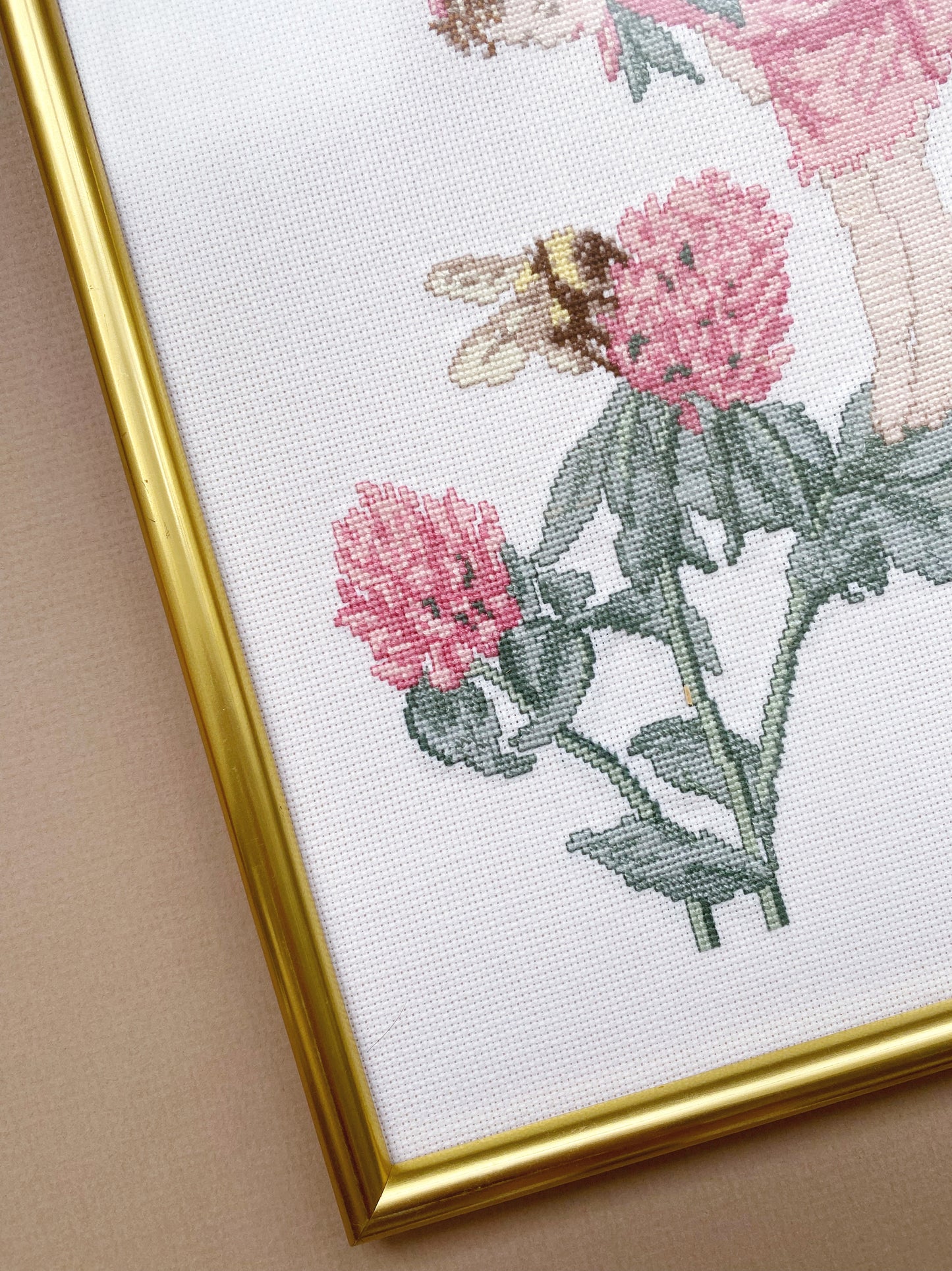 Hand Stitched Framed Fairy Cross Stitch