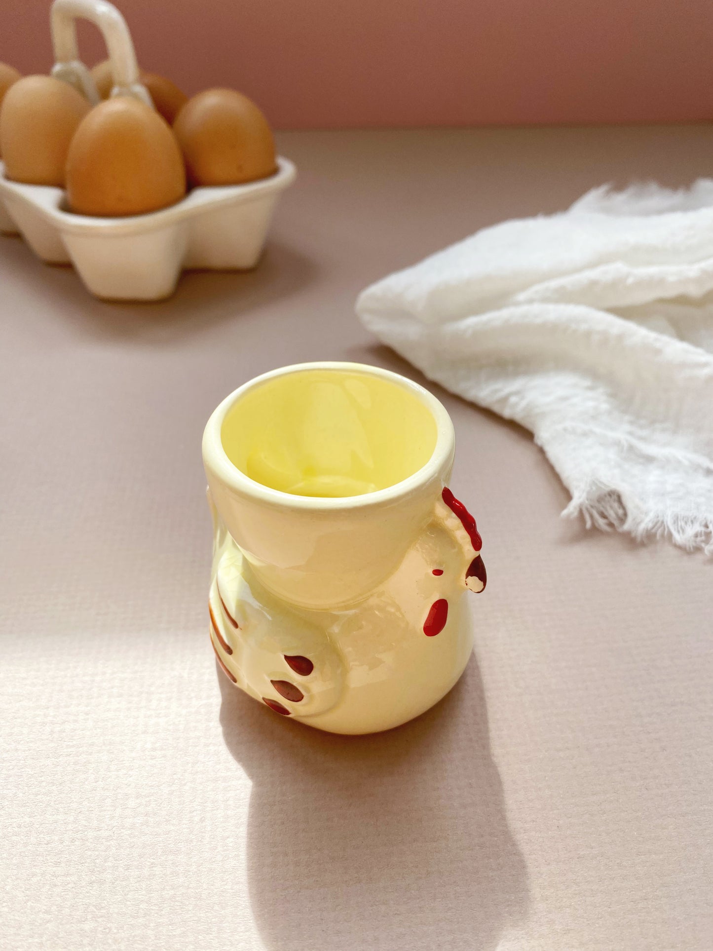 Nesting Hen Ceramic Egg Cup