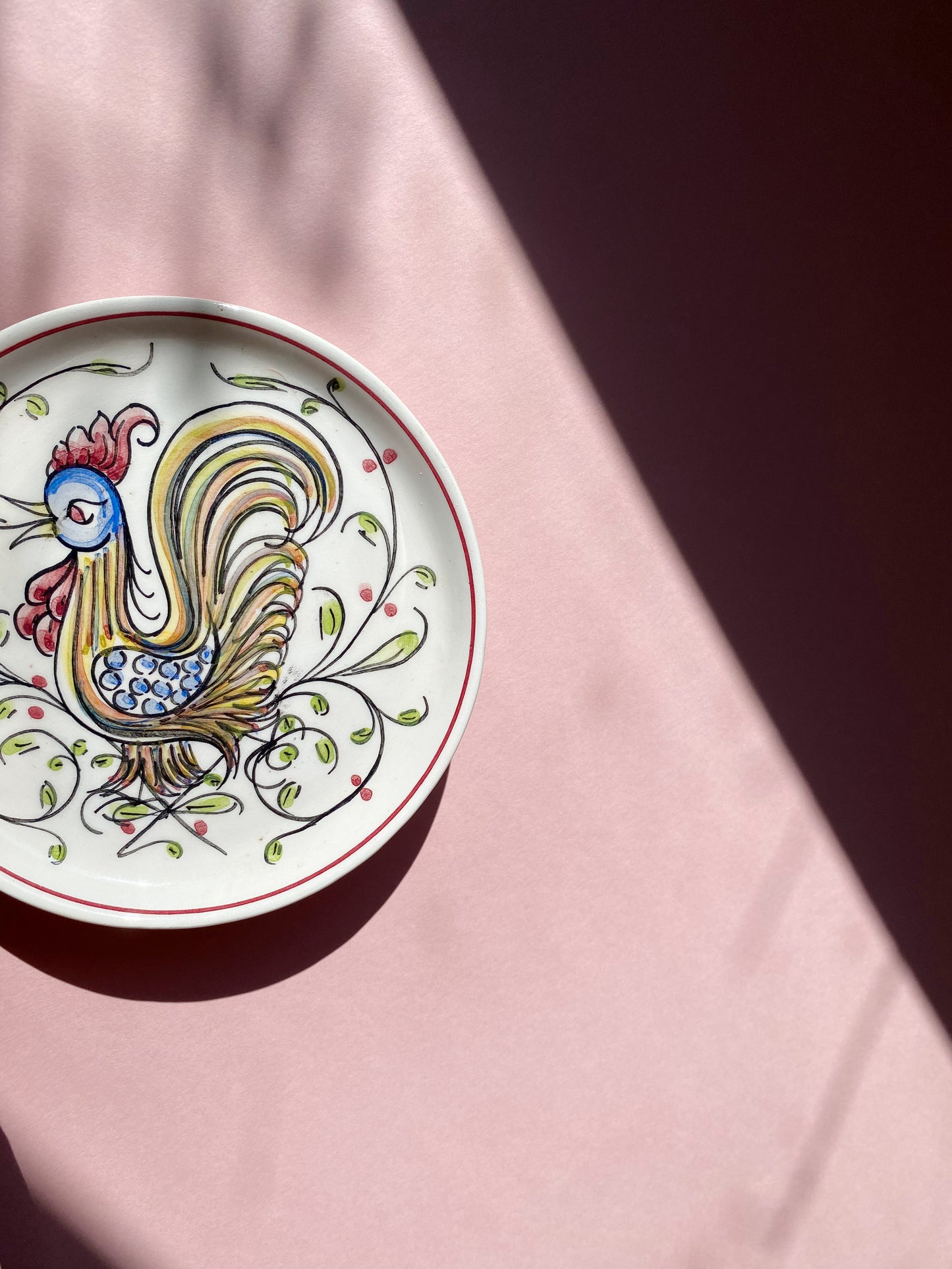 Small Portuguese Cockerel Dish | Hand painted