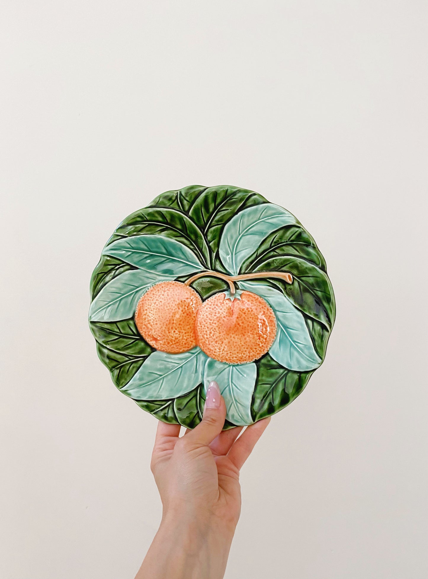 Embossed Majolica Oranges Plate