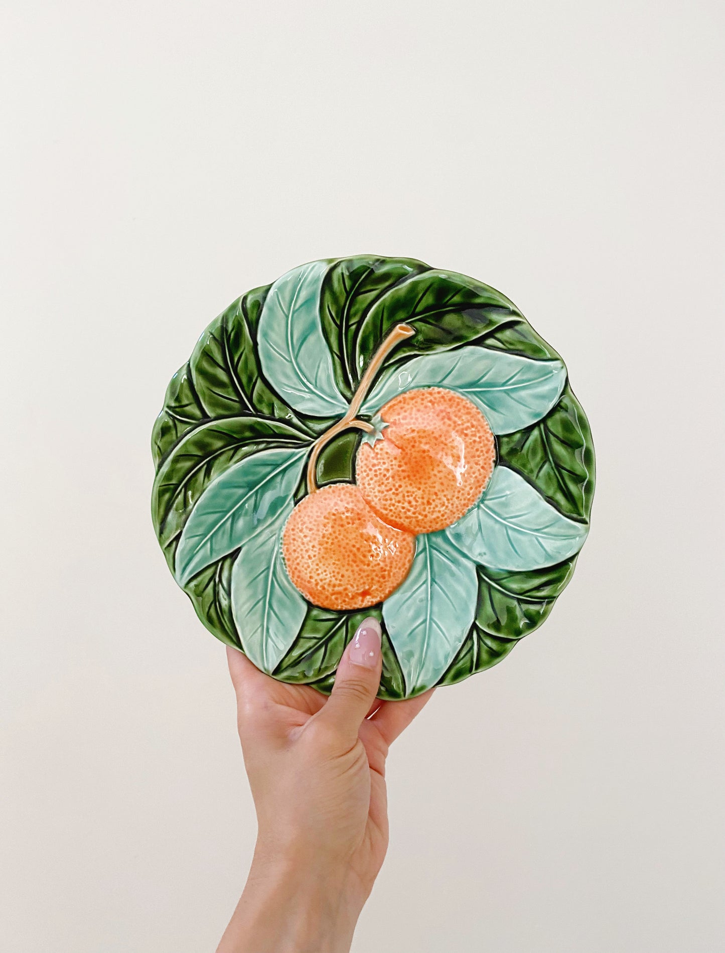 Embossed Majolica Oranges Plate