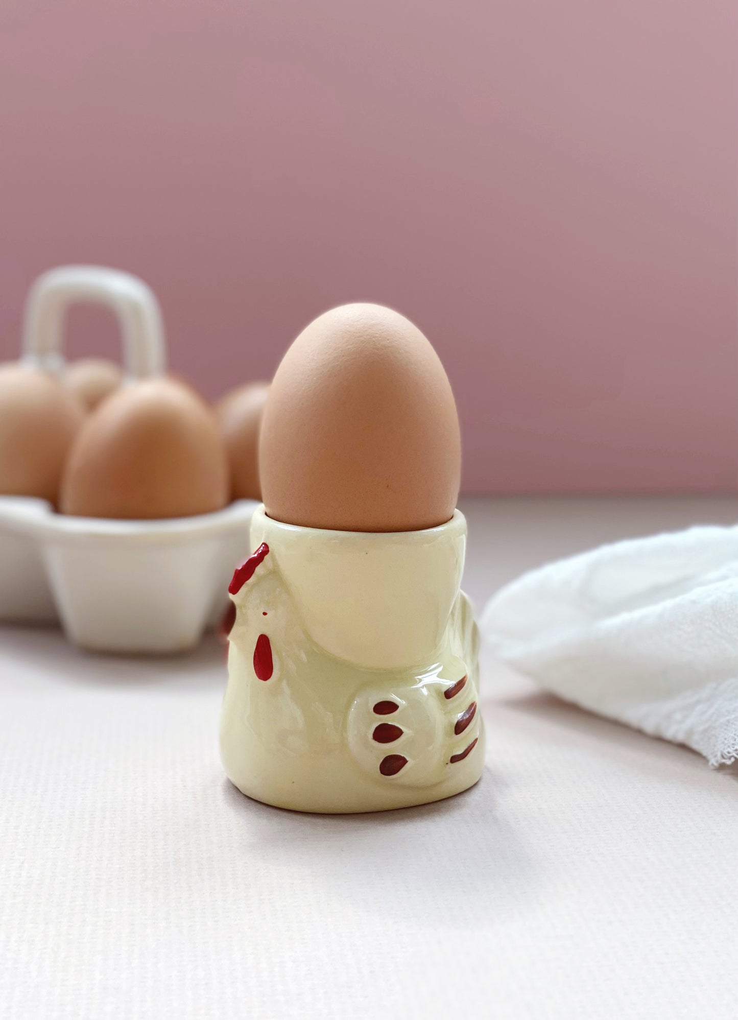 Nesting Hen Ceramic Egg Cup