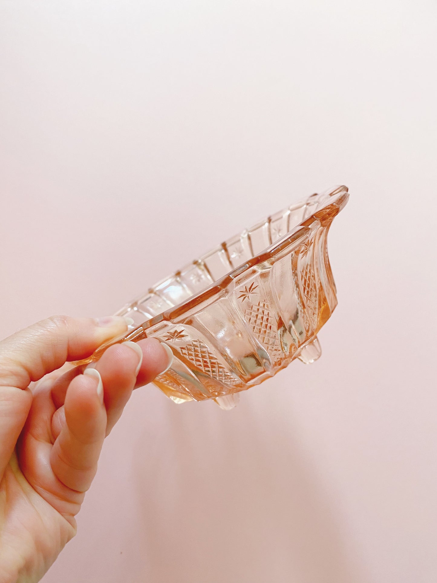 Peach Glass Bonbon Bowl | Constellation ✨