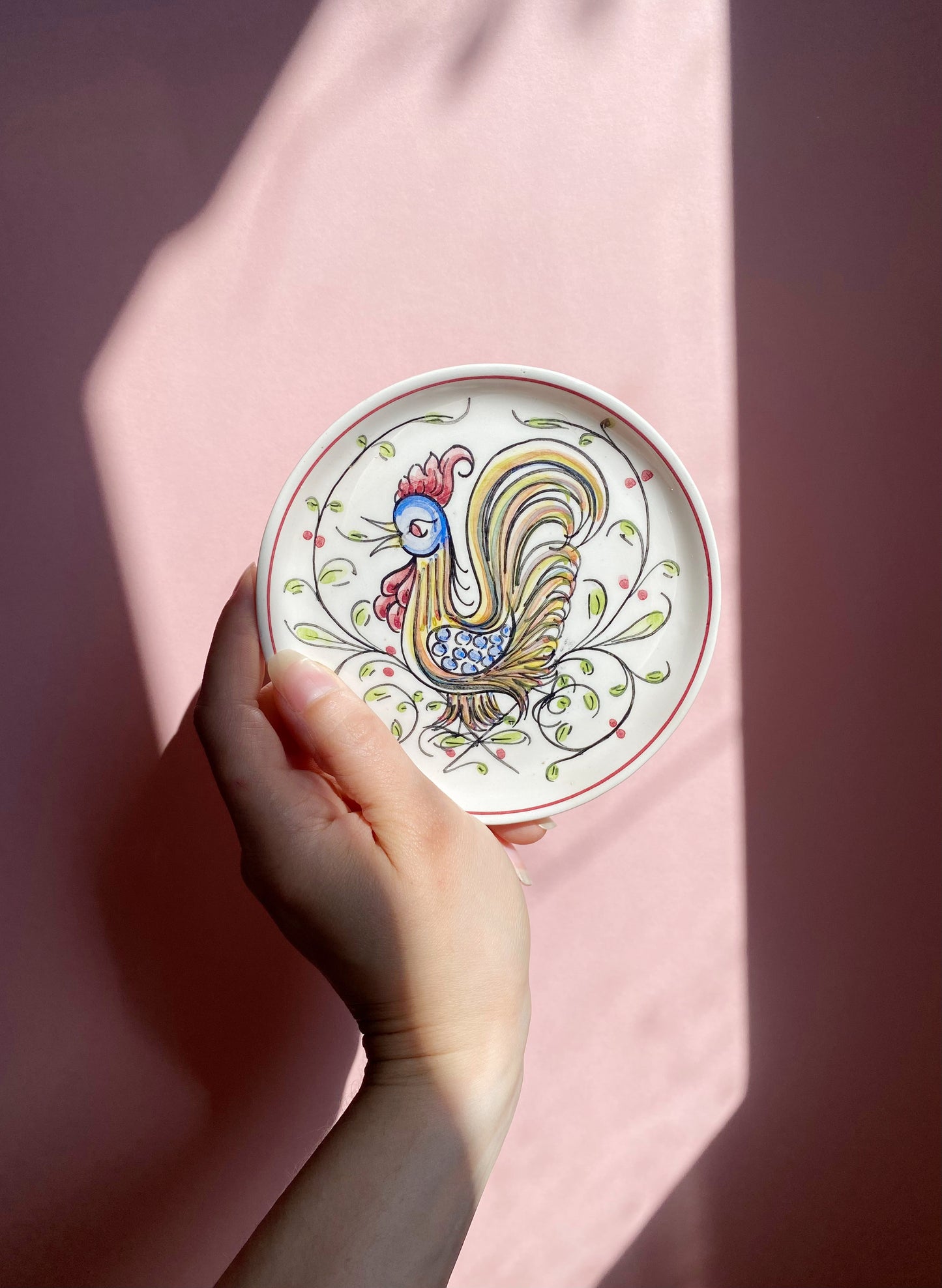 Small Portuguese Cockerel Dish | Hand painted