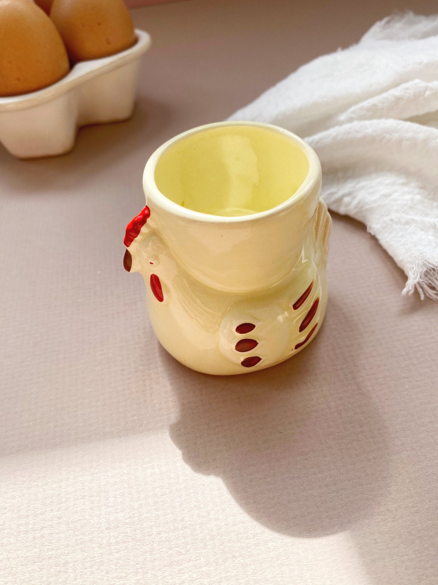 Nesting Hen Ceramic Egg Cup