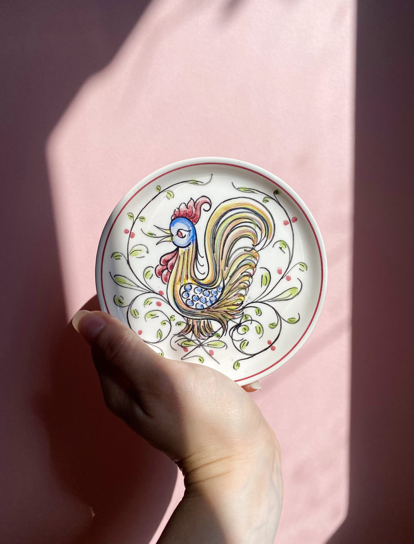 Small Portuguese Cockerel Dish | Hand painted