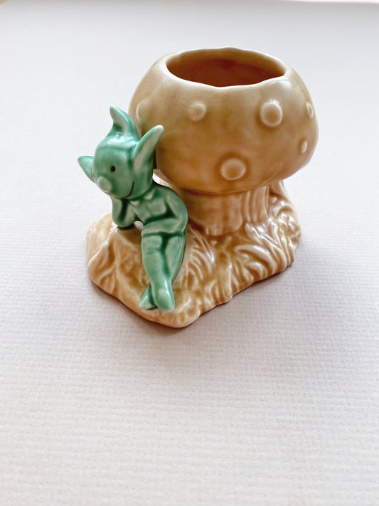 Sylvac Pixie Elf | Toadstool Mushroom Trinket Pot | Posy Vase